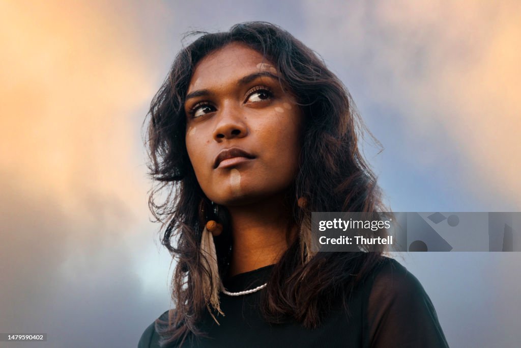 Portrait Of Young Aboriginal Australian Woman
