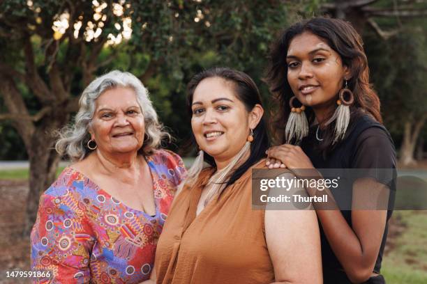Three Generations Of Aboriginal Australian Women High-Res Stock