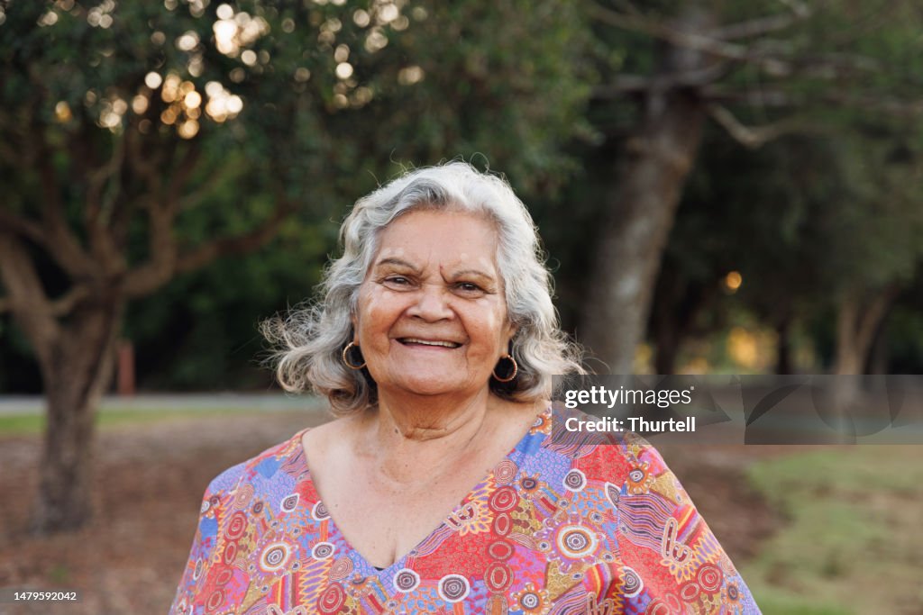 Portrait Of Elderly Aboriginal Australian Grandmother