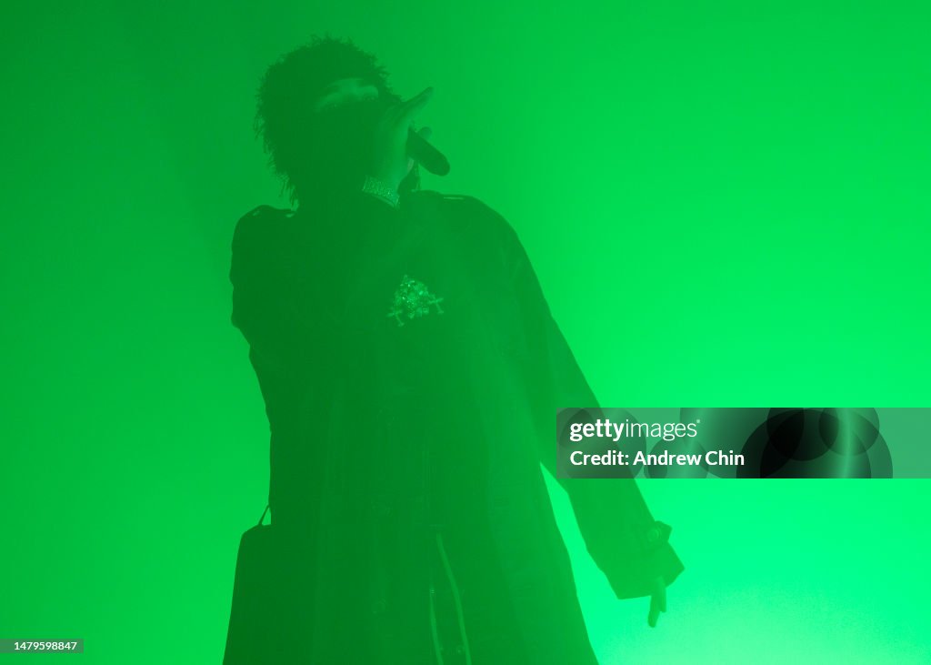 Yeat Rapper Images American rapper Yeat performs on stage at PNE Forum on April 03, 2023 ...
