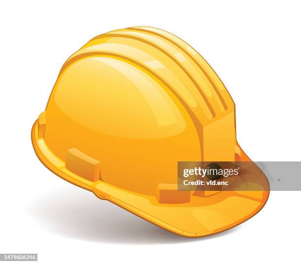 construction hard hat icon - hardhat stock illustrations