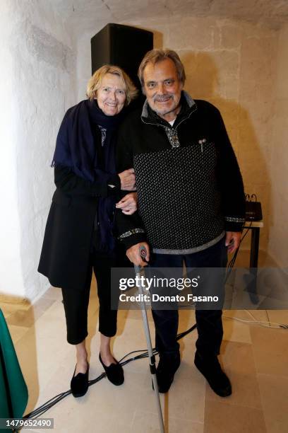 The photographer Oliviero Toscani and his wife Kirsti Toscani on April 03, 2023 in Monopoli, Italy. Promoted by the Department of Culture of the...