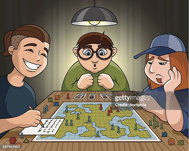 teenager mit rollenspiele - rpg stock-grafiken, -clipart, -cartoons und -symbole