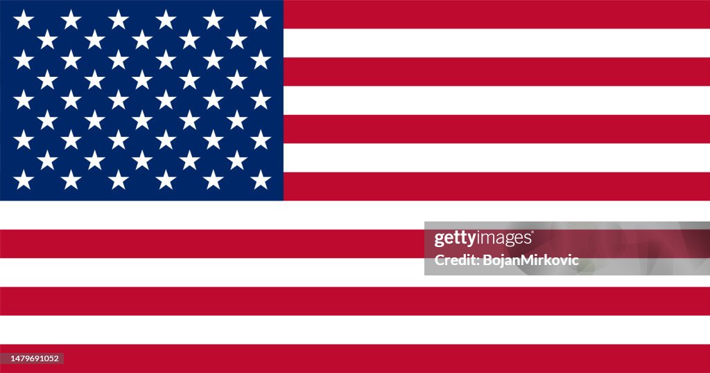 Amerikanische USA-Flagge. Vektor