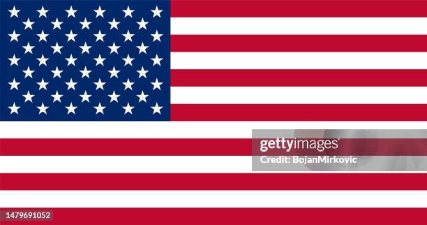 ilustrações de stock, clip art, desenhos animados e ícones de american usa flag. vector - usa