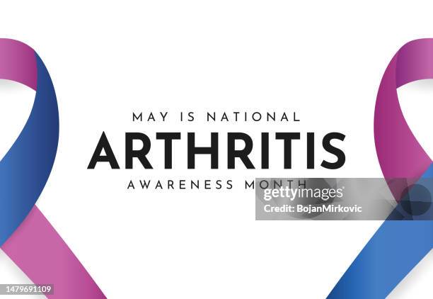 national arthritis awareness month, may. vector - chronic medical condition icon stock illustrations