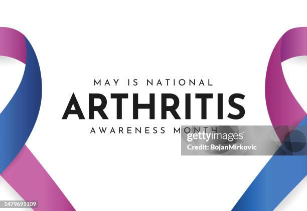 national arthritis awareness month, may. vector - social awareness symbol stock illustrations