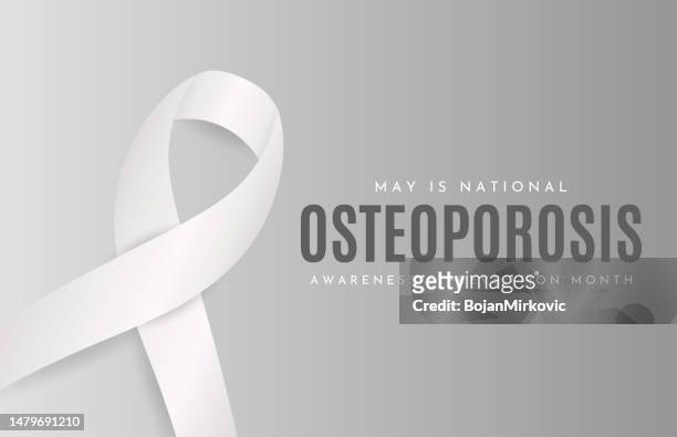 stockillustraties, clipart, cartoons en iconen met national osteoporosis awareness month, may. vector - osteoporose
