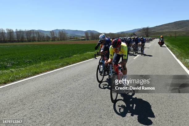 Brandon Rivera of Colombia and Team INEOS Grenadiers, Jorge Arcas of Spain and Movistar Team and Ethan Hayter of United Kingdom and Team INEOS...