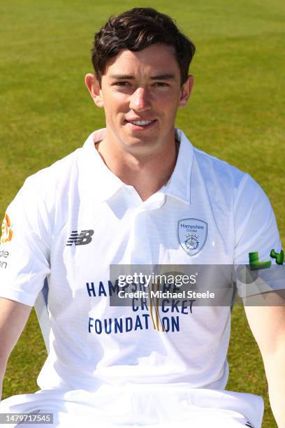 John Turner of Hampshire County Cricket Club during a media day at The Ageas Bowl on April 04, 2023 in Southampton, England.