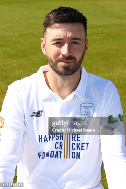 James Vince of Hampshire County Cricket Club during a media day at The Ageas Bowl on April 04, 2023 in Southampton, England.