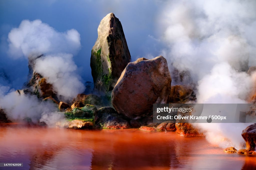 Panoramic view of rock formation against sky,Beppu,Oita,Japan