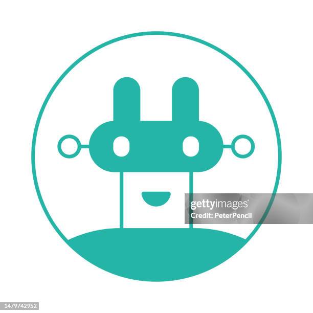 robot artificial intelligence avatar icon. profile diverse bot face for chatbot and social network. character. vector stock illustration - artificial intelligence robot face stock illustrations