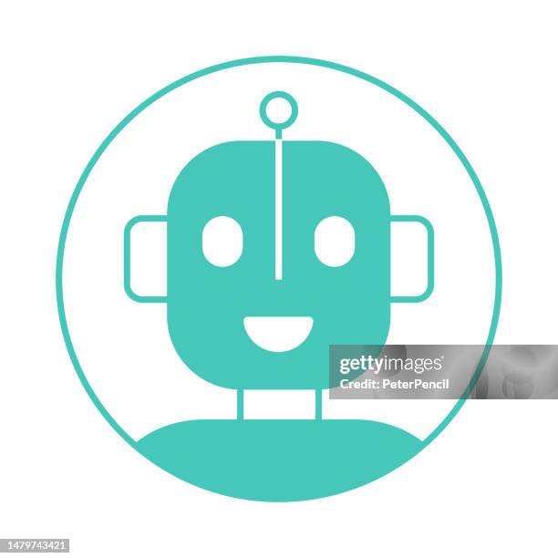 robot artificial intelligence avatar icon. profile diverse bot face for chatbot and social network. character. vector stock illustration - artificial intelligence robot face stock illustrations
