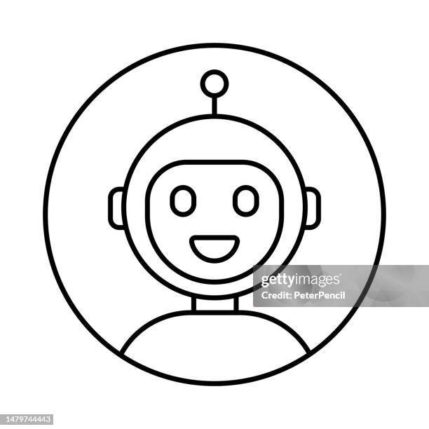 robot artificial intelligence avatar icon. profile diverse bot face for chatbot and social network. character. vector stock illustration - artificial intelligence robot face stock illustrations
