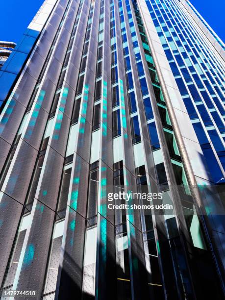 abstract of financial building exterior in city of london - architecture design stock pictures, royalty-free photos & images