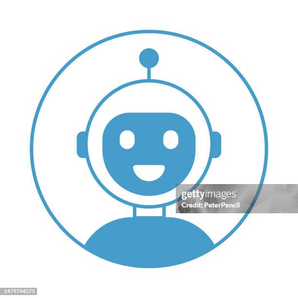 robot artificial intelligence avatar icon. profile diverse bot face for chatbot and social network. character. vector stock illustration - artificial intelligence robot face stock illustrations