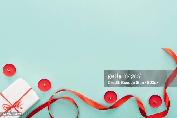 high angle view of christmas decoration on table,romania - birthday template picture stock pictures, royalty-free photos & images