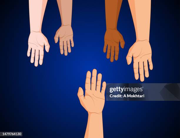 help, support, human arm... - compassion fatigue stock illustrations