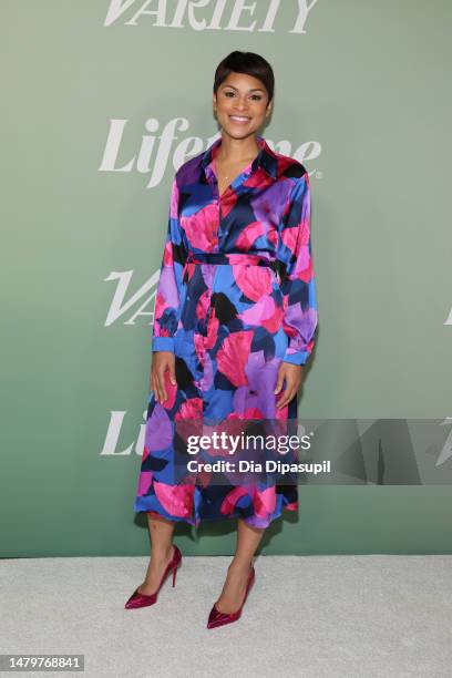 Jericka Duncan attends Variety's 2023 Power of Women event at The Grill on April 04, 2023 in New York City.