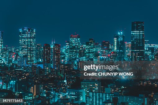 Skyline of Tokyo at night, Japan Skyline of Tokyo at night, Japan