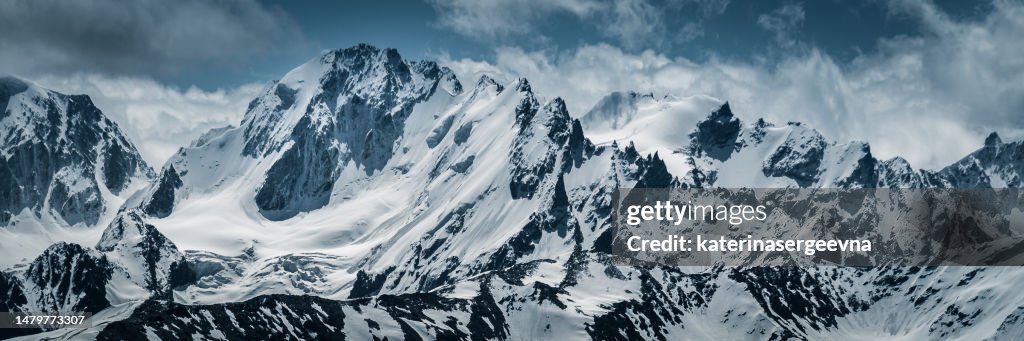 Snowy peaks of the Caucasus Mountains