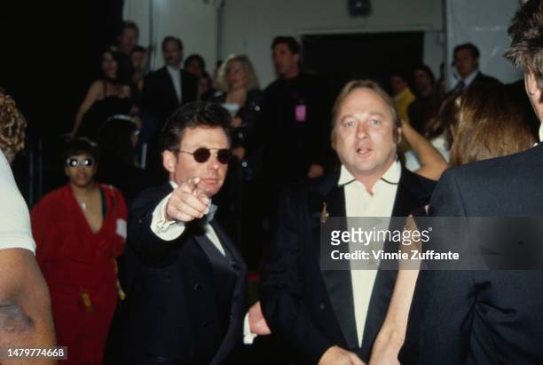 Elliot Mintz and Stephen Stills attends the American Music Awards, United States, circa 1990s.