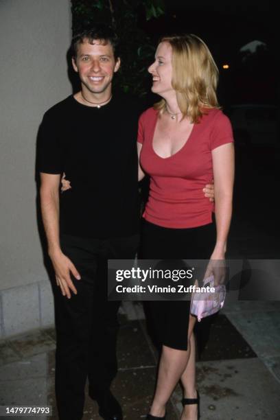 Jon Cryer and Sarah Trigger attend CBS TV Summer Press Tour at the Ritz Carlton Hotel in Pasadena, California, United States, 24th July 1998.