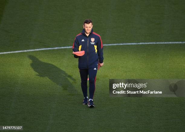 Arsenal Head Coach Jack Wilshere before the FA Youth Cup Semi Final between Arsenal and Manchester City at Emirates Stadium on April 04, 2023 in...