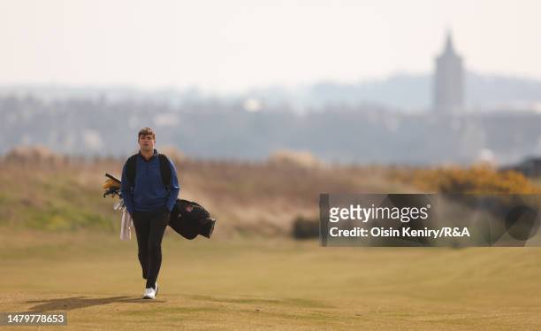 Thomas Peet of Wales on Day Two of the R&A Student Tour Series Final at St Andrews Old Course on April 04, 2023 in St Andrews, Scotland.
