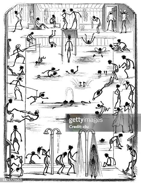 57 Swimming Pool Black And White Cartoon Stock Photos, High-Res ...