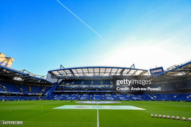 General view before the Premier League match between Chelsea FC and Liverpool FC at Stamford Bridge on April 04, 2023 in London, England.