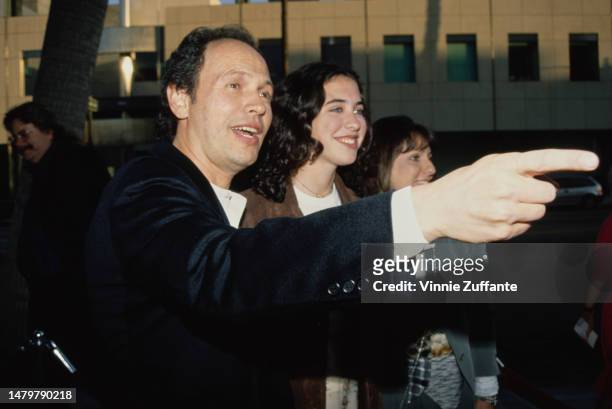 Billy Crystal and his family during Premiere of "City Slickers II: The Legend of Curly's Gold" at Academy Theater in Beverly Hills, California,...