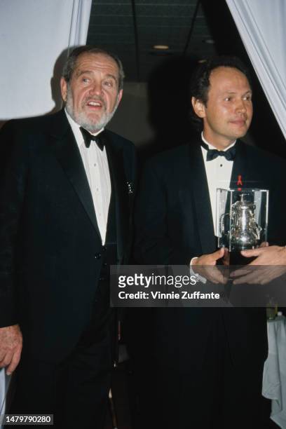 Billy Crystal and Alan King during Billy Crystal Receives Weizmann Award at Century Plaza Hotel in Century City, California, United States, 13th...