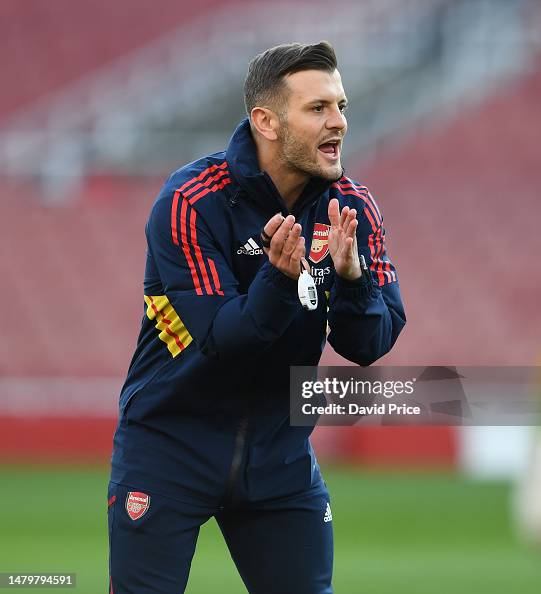 Jack Wilshere the Arsenal U18 Head Coach before the FA Youth Cup semi