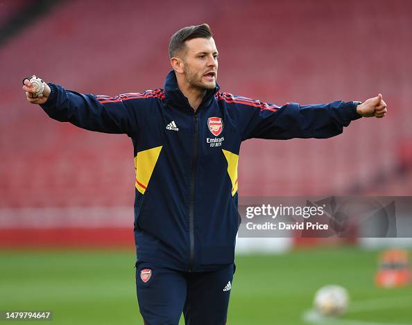 Jack Wilshere the Arsenal U18 Head Coach before the FA Youth Cup semi