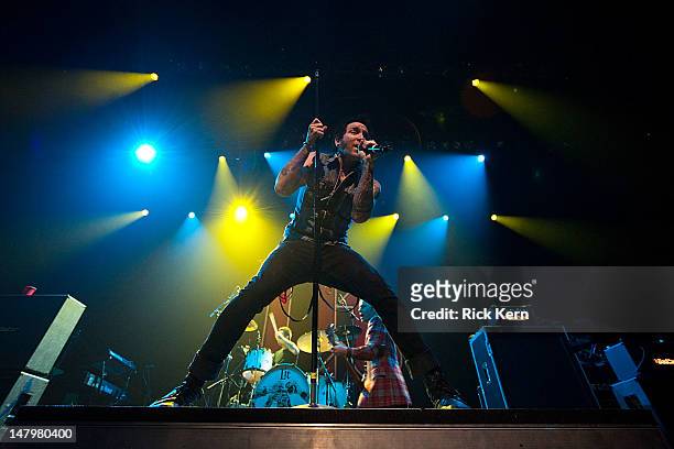 Vocalist A. Jay Popoff of Lit performs as part of Summerland Tour 2012 at ACL Live on July 6, 2012 in Austin, Texas.
