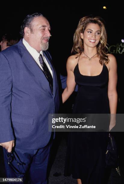 Cindy Crawford attends a Revlon charity event, United States, circa 1990s.