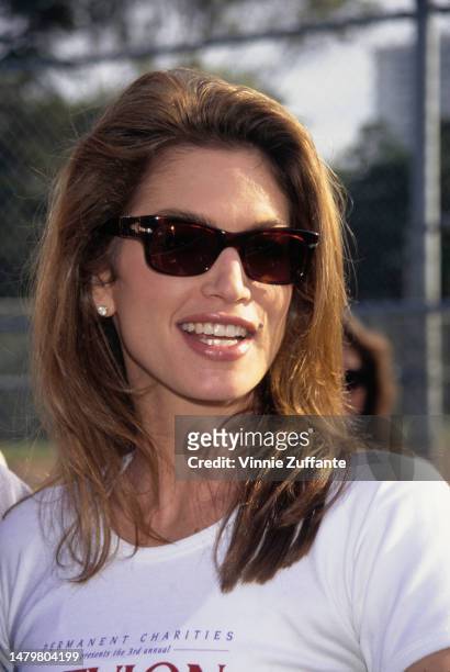 Cindy Crawford during 4th Annual Revlon Run/Walk for Women at UCLA Drake Stadium in Westwood, California, United States, 10th May 1997.
