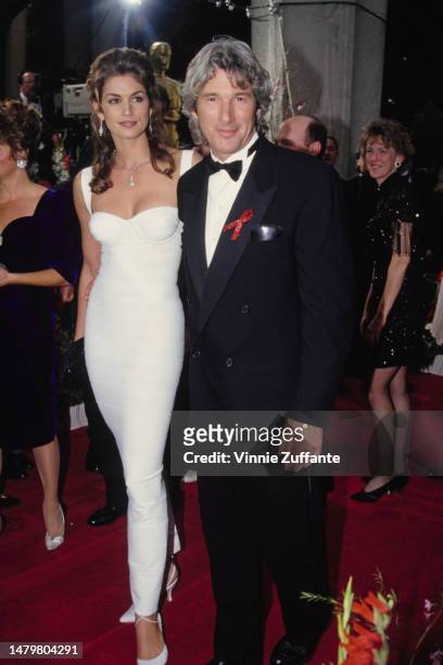 Cindy Crawford and Richard Gere during 65th Annual Academy Awards at Shrine Auditorium in Los Angeles, California, United States, 29th March 1993.