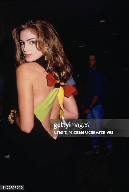 Cindy Crawford during the 5th Annual California Fashion Industry Friends of Aids Project Los Angeles Benefit, honouring designer Gianni Versace at...