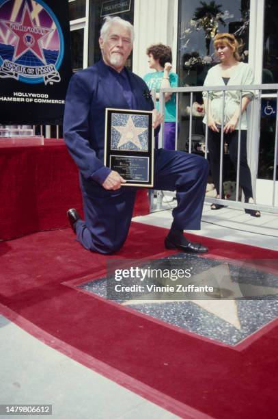 James Coburn during his Hollywood Walk of Fame Star Ceremony at 7051 Hollywood Boulevard in Hollywood, California, United States, 1st April 1994.