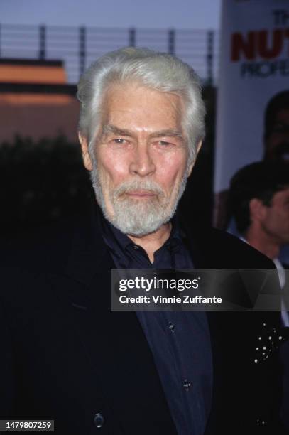 James Coburn and his wife Paula Coburn attend the benefit premiere of 'The Nutty Professor' at Universal Amphitheater in Universal City, California,...