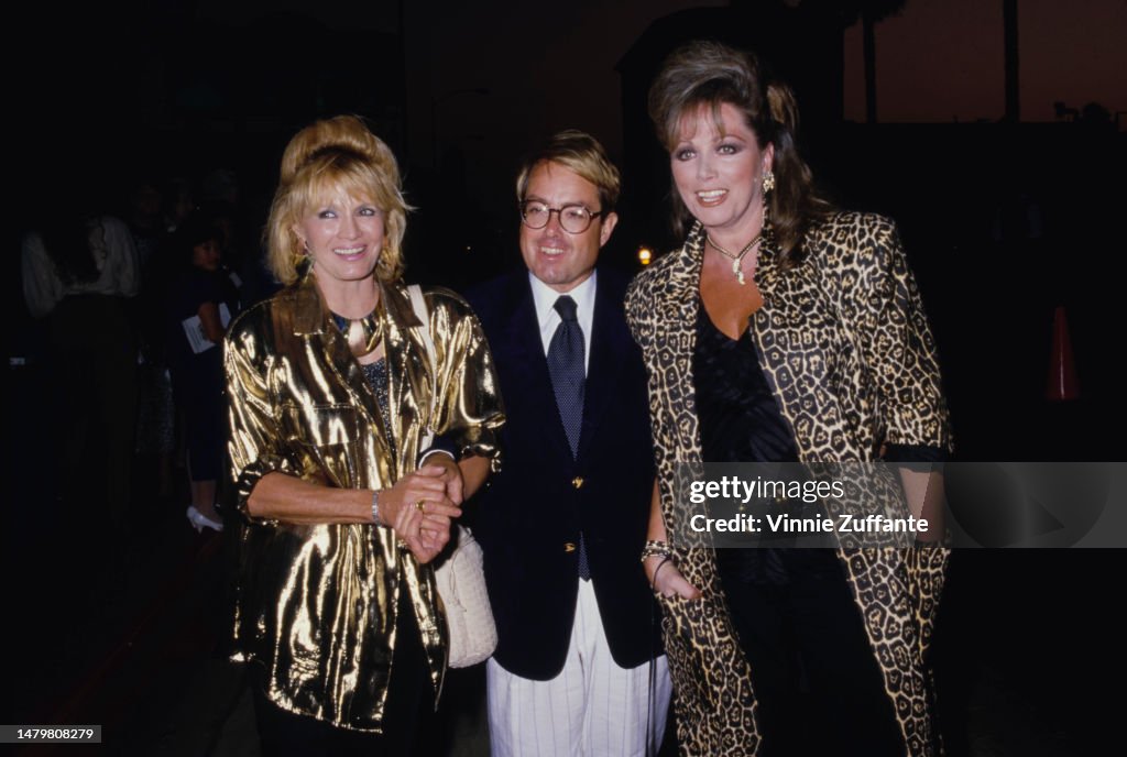 Angie Dickinson, Allan Carr & Jackie Collins