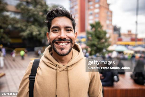 portrait of a young university student outdoors - colombian people stock pictures, royalty-free photos & images