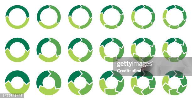 ilustrações, clipart, desenhos animados e ícones de circular infográfico - número 7