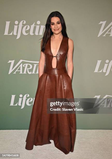 Lea Michele attends Variety's 2023 Power of Women presented by Lifetime at The Grill on April 04, 2023 in New York City.