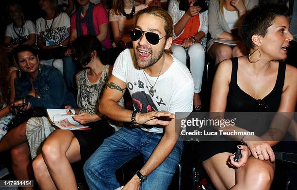 David Garrett arrives for the Minx By Eva Lux Show at Mercedes-Benz Fashion Week Spring/Summer 2013 on July 7, 2012 in Berlin, Germany.