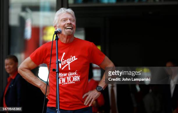 Sir Richard Branson celebrates Virgin Hotels New York grand opening on April 04, 2023 in New York City.