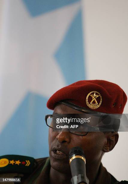 In this photgraph released by the African Union-United Nations Information Support Team, new African Union Mission in Somalia spokesperson Colonel...